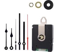 Hipzeepo Mouvement D'Horloge Radio-Commandé DCF77 24 mm - Design Silencieux - Remplacement de la Main Inclus - Horloge Murale Noire