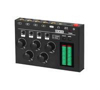 Hipzeepo MX5 Ultra Low Noise Audio Mixer Mini Stereo/Mono 6.35/3,5 mm Mixer pour Club/Studio/Bar