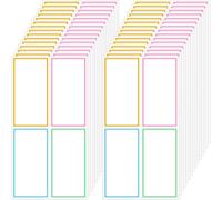 Hipzeepo Notes Autocollantes Faciles à Décoller, 120 Étiquettes Effaçables à Sec, 6,1 X 3 Cm, Étiquettes Nominatives Amovibles pour Tableau Blanc, Réfrigérateur et Rangement