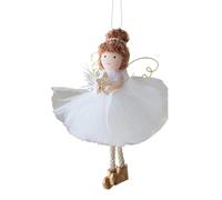 Hipzeepo Ornement de Sapin de Noël en Tulle pour Fille Ange, Décoration Saisonnière, Ornements de Noël à Ailes Dorées pour B