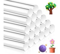 Hipzeepo Outils de Roulage en Plastique pour Argile Polymère, 20 Rouleaux D'Argile Acrylique, Rouleau à Tube Rond de 6,5 Pouces pour Bricolage Fait Main
