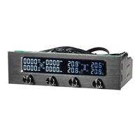 Hipzeepo Panneau avec Affichage LCD Contrôleur de Ventilateur CPU 4 Canaux Multifonctionnel pour Ordinateur de Bureau