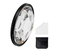 Hipzeepo Photography Lens Accessory 77mm Kaleidoscope Prism Filter for DSLR Cameras Special Effects Enhancement Visual Impact