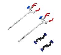 Hipzeepo Pince de Laboratoire Réglable avec 3 Griffes et Extension Scientifique - Support de Pince à Tête Bombée Fiable, 2 Pièces.