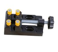 Hipzeepo Pluces à Mâchoires Plates Multifonction Portables Mini Vise pour Réparation de Montres, Artisanat de Sculpture, Gravure de Bricolage de avec Bloc Fixe, Anneau Fixe