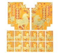 Hipzeepo Poche 120pcs 2026 Année du Cheval Vietnamien Enveloppes de Chance pour Le an Lunaire Chinois Argentées