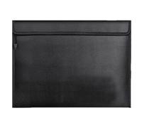 Hipzeepo Poche à Fermeture Éclair Étanche et Ignifuge - Sac de Documents pour Objets de Valeur (15 X 11 Pouces), Noir