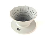 Hipzeepo Pollable Verser sur Le Café Dripper Silicone Camping Coffee Filtre pour Le Bureau de Camping Hom Accessoires de Café Gray