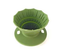 Hipzeepo Pollable Verser sur Le Café Dripper Silicone Camping Coffee Filtre pour Le Bureau de Camping Hom Coffee Accessoires Green