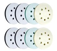 Hipzeepo Pour les Tampons de Ponçage en Mousse Surf Prep pour Ponceuse Orbitale - Pack de 8 Comprend un Design de 5 Pouces avec 8 Trous.