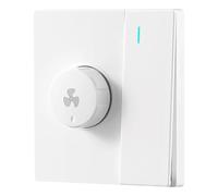 Hipzeepo Régulateur de Vitesse du Ventilateur de Plafond de L'Interrupteur de 300W 1Gang Panneau de Plafond 86 Type D'Électricité Contrôle de Vitesse sans Étape Blanc