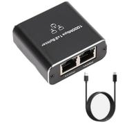 Hipzeepo Répartiteur de Câble Réseau avec Accès Internet Simultané 1 vers 2, Répartiteur RJ45 avec Commutateur 1 vers 2 Ports Ethernet Gigabit