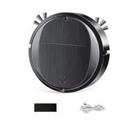 Hipzeepo Robot Aspirateur Automatique Rechargeable par USB, Portable, Mini, Nettoyeur de Sol Robotisé pour, Machine de Balayage Humide et Sec, Noire.