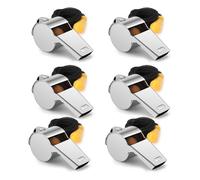 Hipzeepo Sifflet de Qualité Professionnelle en Acier Inoxydable, 6 Pièces, Produisant Un Son Fort et Clair, Idéal pour Les Enseignants.