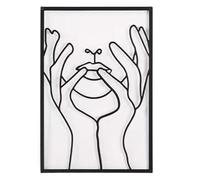 Hipzeepo Simple Silhouette Female Body Résumé Ligne 1pc Épaissinet de Ligne de Métal Décor de Mur d'art, Décoration Suspendue à Sculptures Murales