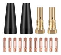Hipzeepo Soudure 261308 306 15PCS MIG Soudage Kit Remplacement des Pièces Kit de Soudage en Laiton 0,8/0,9 mm Accessoires de Soudeur