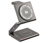 Hipzeepo Station de Charge sans Fil, Design Mobile, Corps en Alliage D'Aluminium Moderne, Fonction de Charge 4 en 1 pour Chargeur de Voyage en Titane.