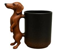 Hipzeepo Tasse à Café Teckel Faite Main 325 ML - Tasse en CéRamique à Motif de Chien Saucisse Mignon pour Les Amoureux des Chiens - Cadeau pour Les PropriéTaires de Teckels
