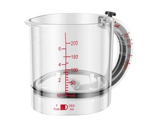 Hipzeepo Tasse à Mesurer Ajustable avec Poignée, Tasse à Poussoir Multifonctionnelle, Outils de Mesure de Cuisine