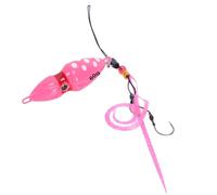 Hipzeepo Tête de Gabarit avec Jupe Jig 60g Gourd Gourd Slider Saltwater Jigging Lure Lure Luminal Fishing Bait- Grouper Rose