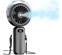 Hipzeepo Ventilateur de Brume à Main Pliable Puissant 4 Vitesses Élevées à Grande Vitesse Mist de Van Fan