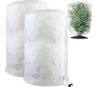HIQE-FL 2 pièces Housse Hivernage Plante,80 X 100 cm Tissu Non Tissé Housse Hivernage Plante,Épaissir Housses de Protection pour Plantes,Housse d'hivernage Plante Réutilisable