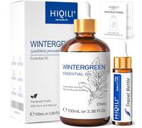 HIQILI Gaulthérie Huile Essentielle 100ml, 100% Naturelle, pour Peau, Massage, Diffuseur, DIY