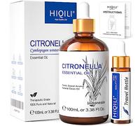 HIQILI Huile Essentielle de Citronnelle, pour Diffuseur, Aromathérapie, Spray 100ML