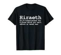 Hiraeth Vocab Poétique Unique en Langue galloise T-Shirt Graphique avec Valeur