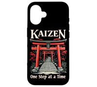 Hiragana Katakana Kaizen Méthode Kaizen Citation Kai Zen Coque pour iPhone 16