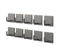 HIRAIDAI Crochet Adhésif Crochet De Rangement Pour Cuillère, Pelle, Spatule, 4,5CM, Anti-Perforation, Gris Pistolet, Lot De 10