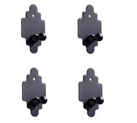 HIRAIDAI Crochet Adhésif Lot De 4 Portes Anti-Perforation En Acier Inoxydable Pour Cuisine, Chambre À Coucher, Salle De Bain - Tête De Champignon Noire