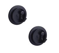 HIRAIDAI Crochet De Salle De Bain Autocollant Lot De 2 Crochets Pivotants Ronds Dissimulés En Acier Inoxydable Pour Toilettes Et Salle De Bain D'Hôtel - Noir
