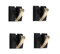 HIRAIDAI Crochet De Salle De Bain Autocollant Lot De 4 Crochets Invisibles Pliables De 5,1CM Pour Salon, Salle De Bain, Chambre À Coucher - Noir Et Or