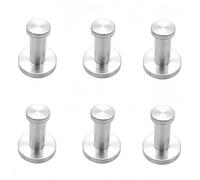 HIRAIDAI Crochet De Salle De Bain Autocollant Lot De 6 Crochets Ronds En Acier Inoxydable Pour Vestiaire D'Hôtel - Cylindriques Brossés - 7CM