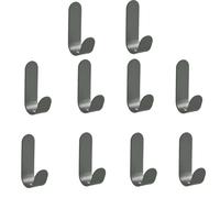 HIRAIDAI Crochet De Salle De Bain Autocollant Lot De 8 Crochets De Porte Anti-Perforation 7,5CM En Métal Pour Manteaux Et Chapeaux - Gris Pistolet