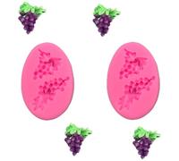 HIRAIDAI Moule en Silicone pour Fondant 2 Pièces Moule Silicone Fruit Raisin Gâteau Au Chocolat Moule Bougie Parfumée