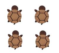 HIRAIDAI Patere Bois Adhesif Patère Murale En Bois Massif, Sans Perçage, En Forme De Tortue - Coque En Bois De Hêtre