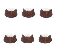 HIRAIDAI Patere Murale Bois 6 Crochets De Porte En Bois En Forme D'Animal - Chaton En Noyer Noir