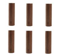 HIRAIDAI Patere Murale Bois Lot De 6 Patères En Bois Massif, Sans Perçage, Pour Le Mur De La Chambre - 10CM De Long, Droites, En Noyer Noir