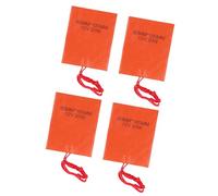 Hiraith 4PCS 12V 20W Coussin Chauffant en Caoutchouc de Silicone-80x100mm Tapis Chauffant Flexible pour Tuyau Industriel/réservoir, Chauffage Rapide ≤ 200 ℃, Imperméabilisation et