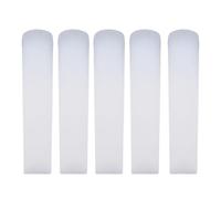 Hiraith 5pcs Roseaux de Saxophone Ténor 2.5, Anche en Résine pour Débutants et Professionnels avec une Affaire de Protection, Fabriquée à Partir de Résine et D'abs pour Saxophone Ténor (Blanc)