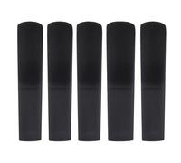 Hiraith 5pcs Roseaux de Saxophone Ténor 2.5, Anche en Résine pour Débutants et Professionnels avec une Affaire de Protection, Fabriquée à Partir de Résine et D'abs pour Saxophone Ténor (Noir)