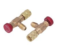 Hiraith Adaptateur de Valve de Charge de Réfrigérant pour R410A | Matériau en laiton, résistant à la pression, compatible avec 1/4SAE, adapté au CVC, à la climatisation