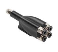 Hiraith Adaptateur PTFE 4-en-1 pour X1 / X 1C / P1S / P1P - Port D'extension de Filament AMS avec Acier Inoxydable et ABS - Kit D'alimentation Multi-canal pour Imprimantes 3D