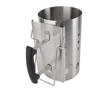 Hiraith Baril de Démarreur de Charbon de Bois Efficace, Démarreur de Cheminée Portable en Acier Inoxydable pour Barbecue, Camping, Pique-Nique avec Un Design Léger