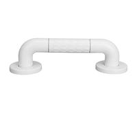 Hiraith Barres D'appui de Salle de Bain de 29 Cm de Long, Barre à Main Antidérapante en Acier Inoxydable pour Personnes âgées, Extérieur en Nylon pour Plus de Confort, 1 Pièce (Blanc)