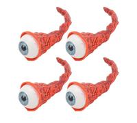 Hiraith Boule Oculaire Déchirée Effrayante, Accessoire de qualité de Film en Mousse de Latex Souple et Pliable pour Fête, 4 Pièces