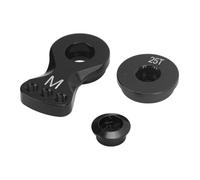 Hiraith Bras de Servomoteur de Remplacement en Alliage D'aluminium, Haute Précision 25T, pour Voitures RC 1/10, Longueur M 29.5mm (Noir)