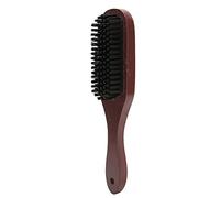 Hiraith Brosse Ferme de Toilettage de Barbe pour le Coiffage et le Nettoyage, Poils en Nylon, Multifonction pour Hommes, Manche en Bois Massif, Violet foncé